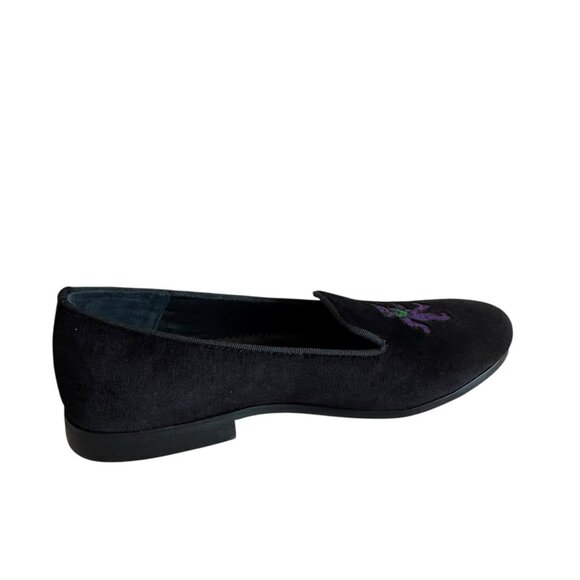 May Anthony Velvet loafers womens size 7 dancing grateful bears black shoes flat - Picture 10 of 15